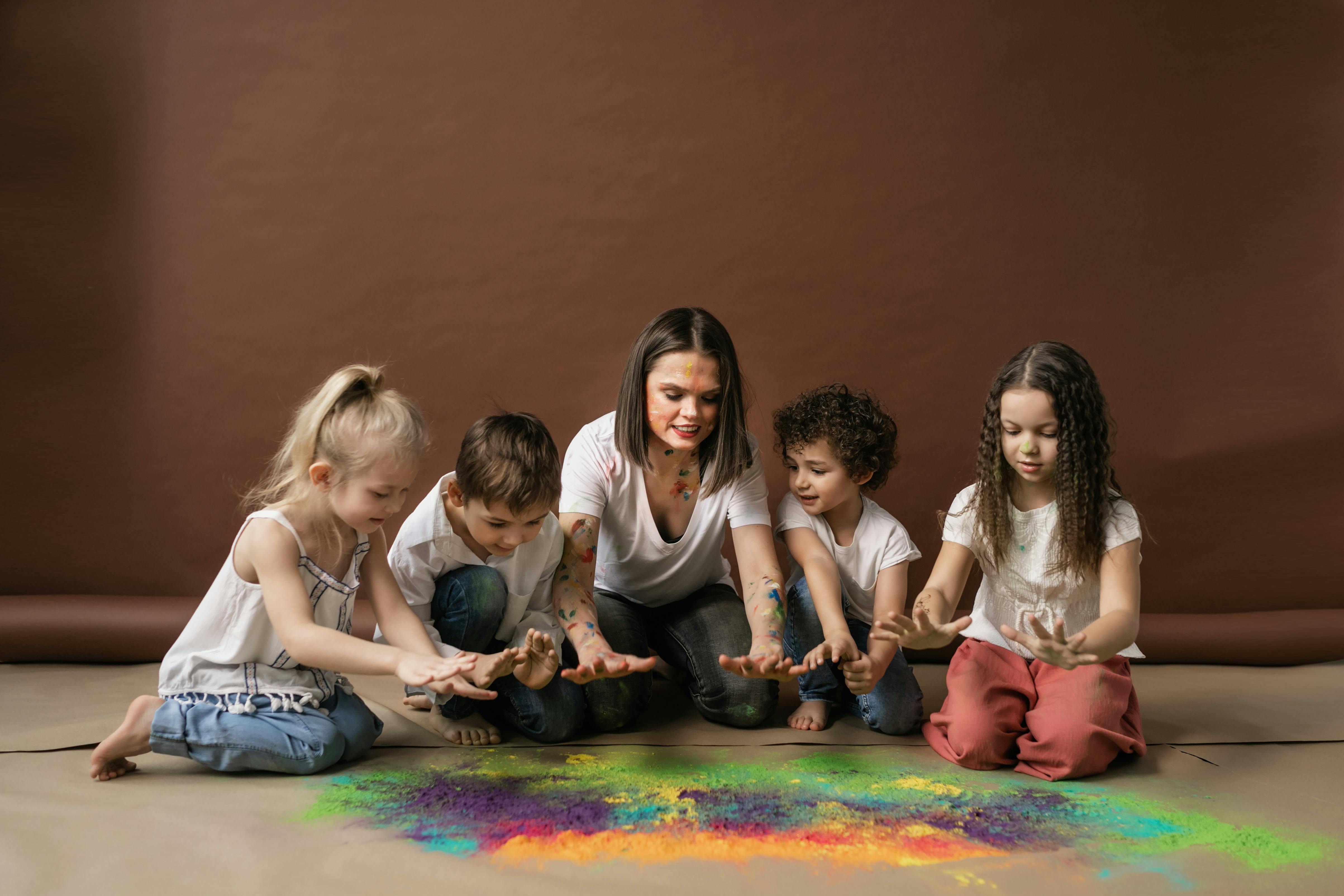 Child playing during a play-based learning activity
