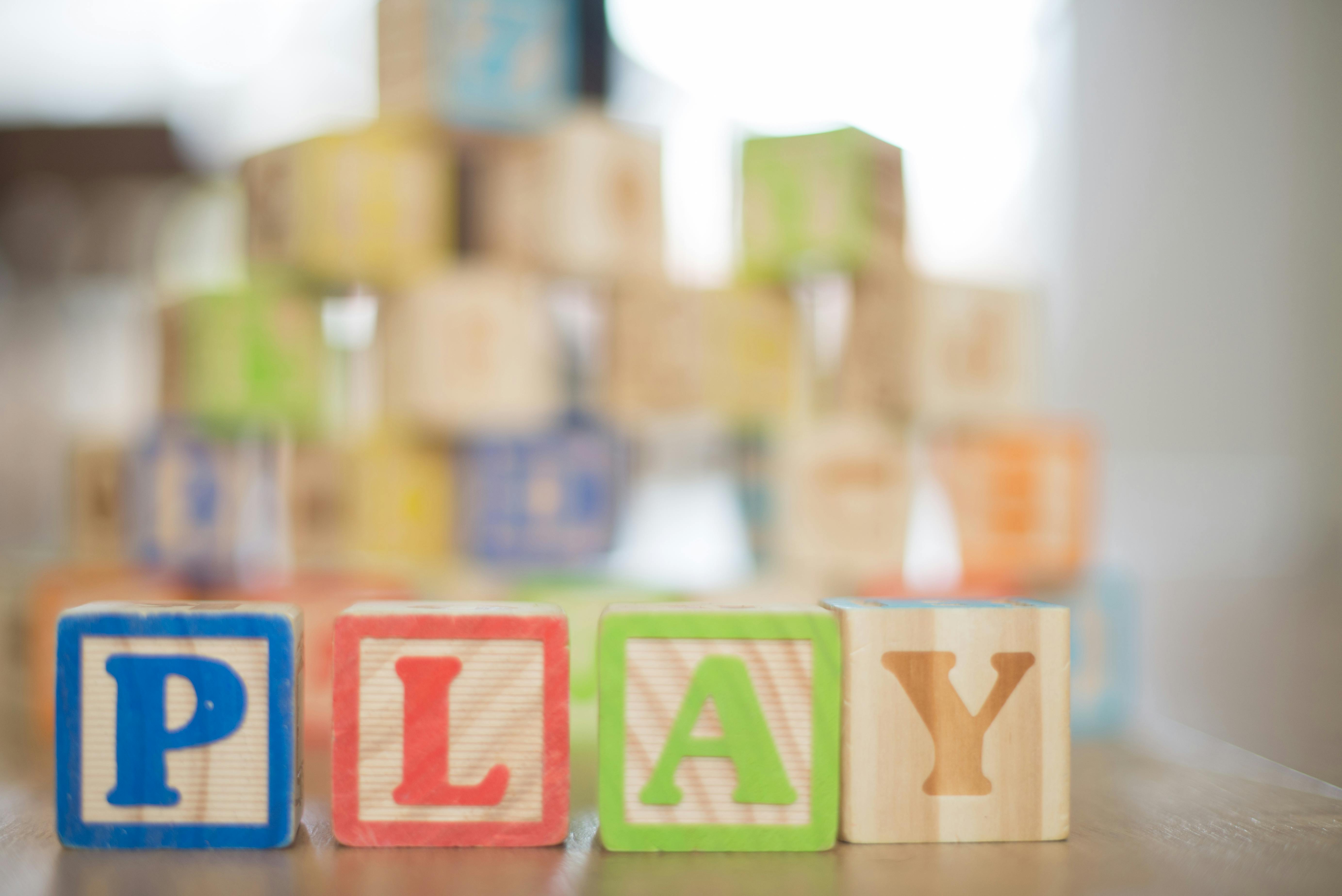Wooden blocks in a learning environment representing skill-building activities